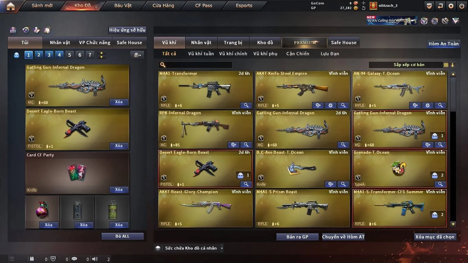 Acc CF Giá Rẻ Có Sẵn Nhiều Acc Vào Xem Là Chọn