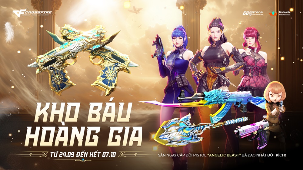 MỞ KHÓA KHO BÁU HOÀNG GIA SAPPHIRE  RA MẮT VŨ KHÍ MỚI DESERT EAGLE ANGELIC BEAST CÙNG NHÂN VẬT VIP VIPER